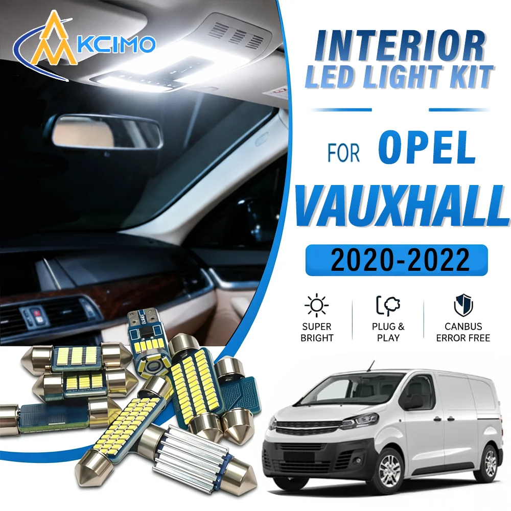 For Opel Vauxhall Vivaro C 2020-2022 Canbus Compatible Auto Interior LED Lamps, Car Indoor Light Bulbs, OEM Replacement