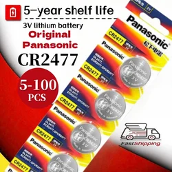 Panasonic 2-50PCS CR2477 Button Battery 3V Lithium Battery Instrument Meter Imported Digital Tire Pressure Monitor Intelligent