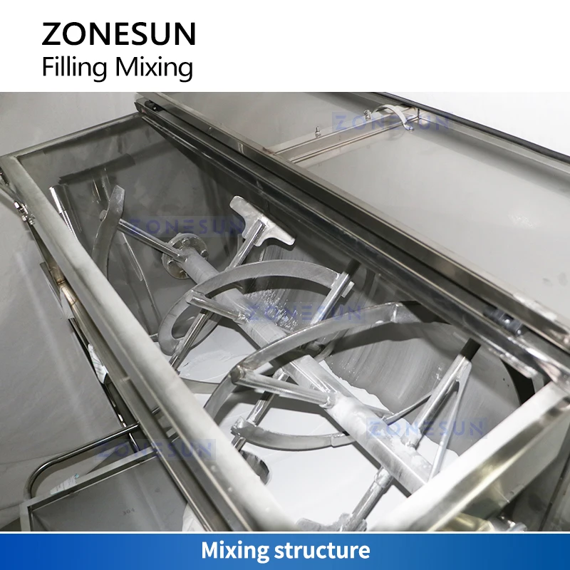ZONESUN Riempitrice a coclea Pesatrice di polvere Riempitrice Pompa di alimentazione sottovuoto Serbatoio di miscelazione polvere ZS-MB500FP
