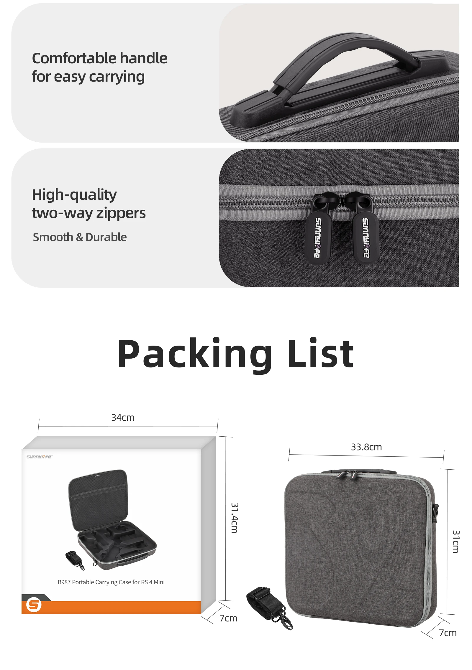 

Сумка для хранения DJI RS 4 Mini Kit, чехол для переноски ручного стабилизатора, защитные аксессуары от падений