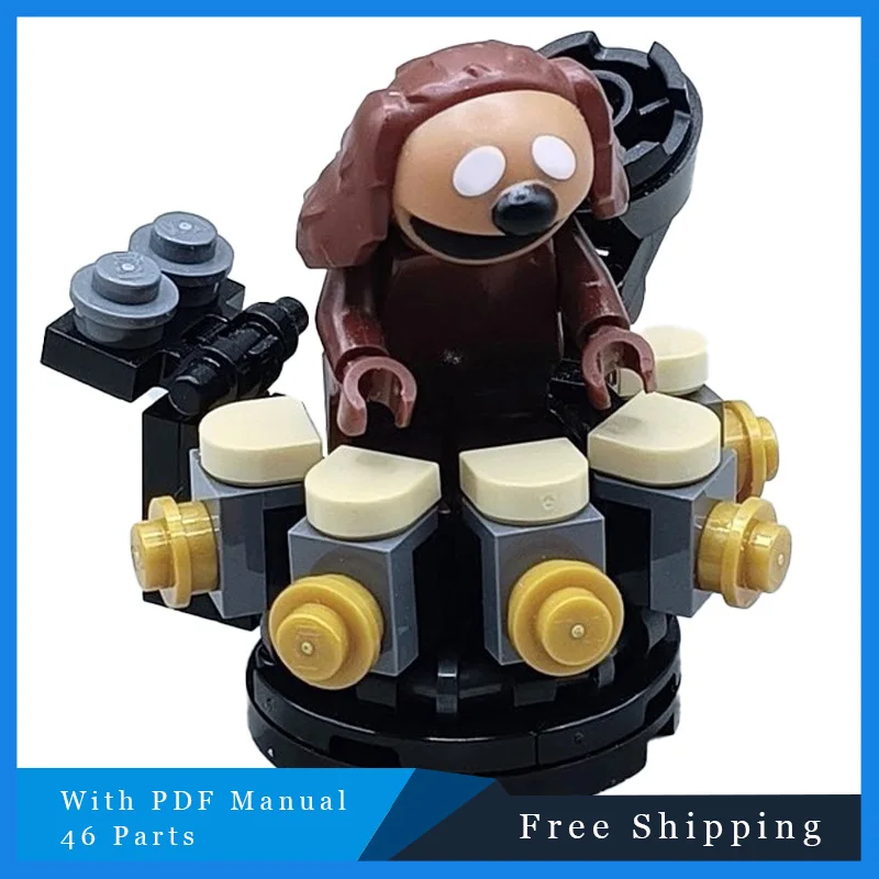 46 PCS MOC Mini Playing Keyboard Building Blocks Model Tool Bricks Set Creative Decoration Kid Educational DIY Toys Holiday Gift