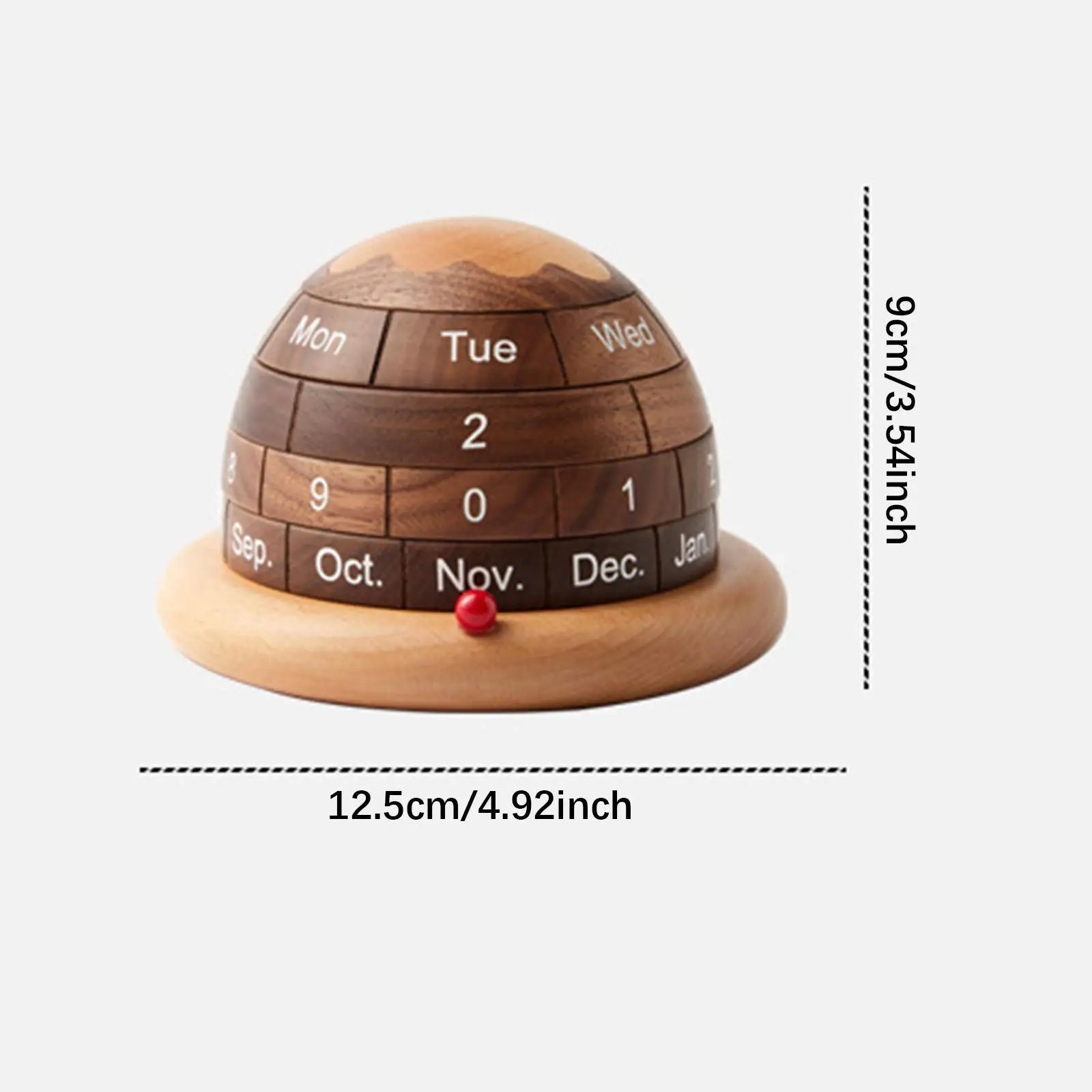 Wooden Desktop Calendar Adornment Collecting Artwork Block Calendar for Desk