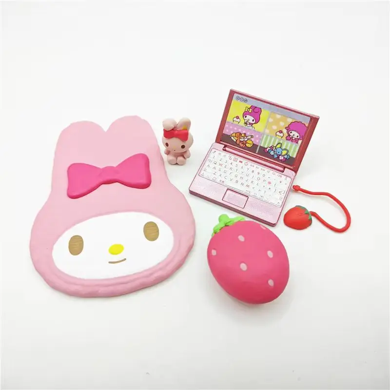 سانريو إعادة مينت غاشابون لعبة الكبسولات صندوق أعمى غرفة لطيف Kawaii الفراولة غرفة الكرتون مصغرة لعبة الحلوى الديكور هدايا الاطفال