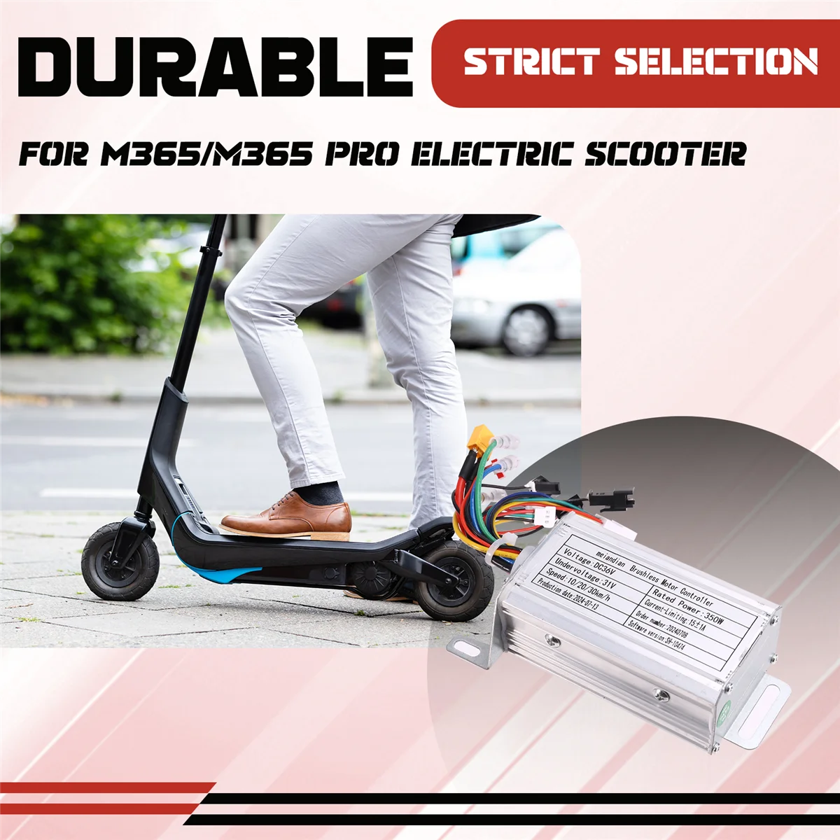 

CEA 36V 350W Brushless Controller+Bluetooth Meter+Light+Accelerator Kit for M365/M365 Pro Electric Scooter