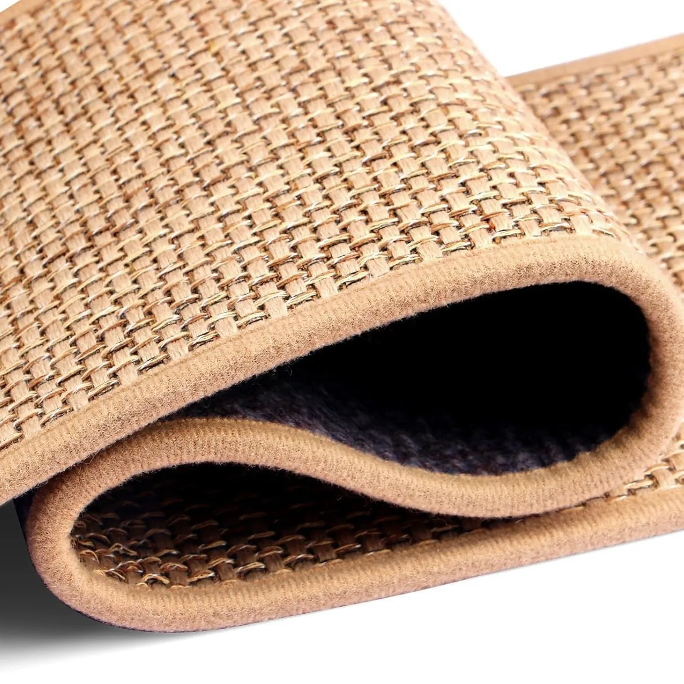 Self Adhesive Home Staircase Floor Japanese Style Imitation Linen Staircase Mat Adhesive Free Step Adhesive Solid Wood Floor Mat