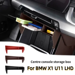 ABS Car Central Console Storage Box Organizer Container Tray Phone Holder Auto Interior Accessory For BMW X1 U11 Left hand drive