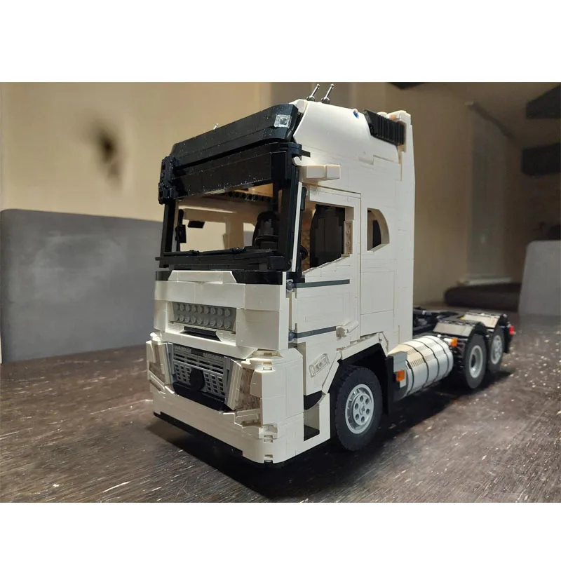 

MOC-206814 Электрический RC Белый Новый грузовой транспортный грузовик FH AERO Van Brick Модель • 2801 PartsMOC Креативные игрушки для мальчиков и детей Подарки