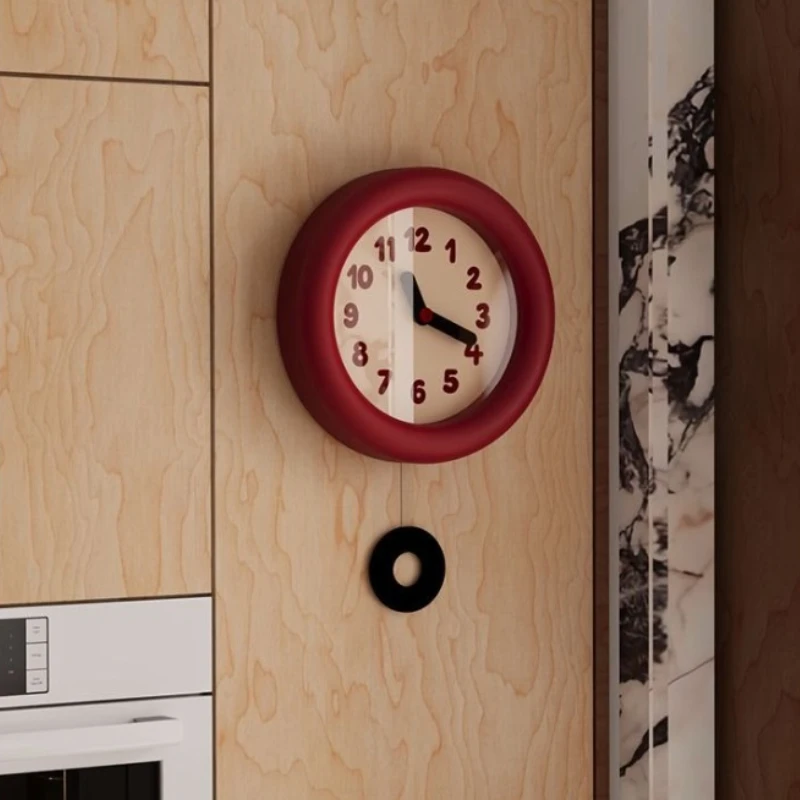 Nordic Wall Clocks Vintage Wall Art Decoration Clock Living Room Elegant Pendulum Clocks Silent Stylish Watch Aesthetic Ornament