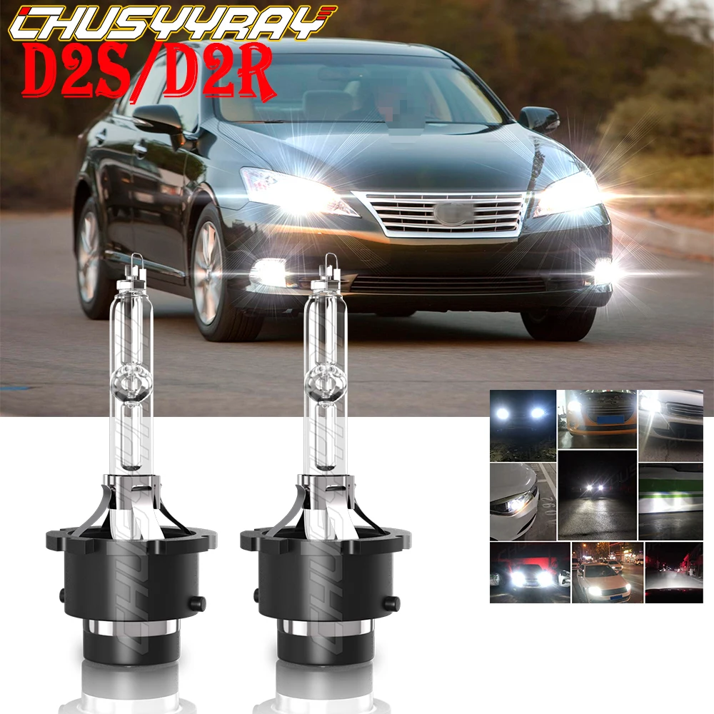 CHUSYYRAY Compatible For Lexus ES330 2004-2006 2X D2S/D2R Front HID Xenon White Headlight Bulb Low Beam Car accsesories luzes