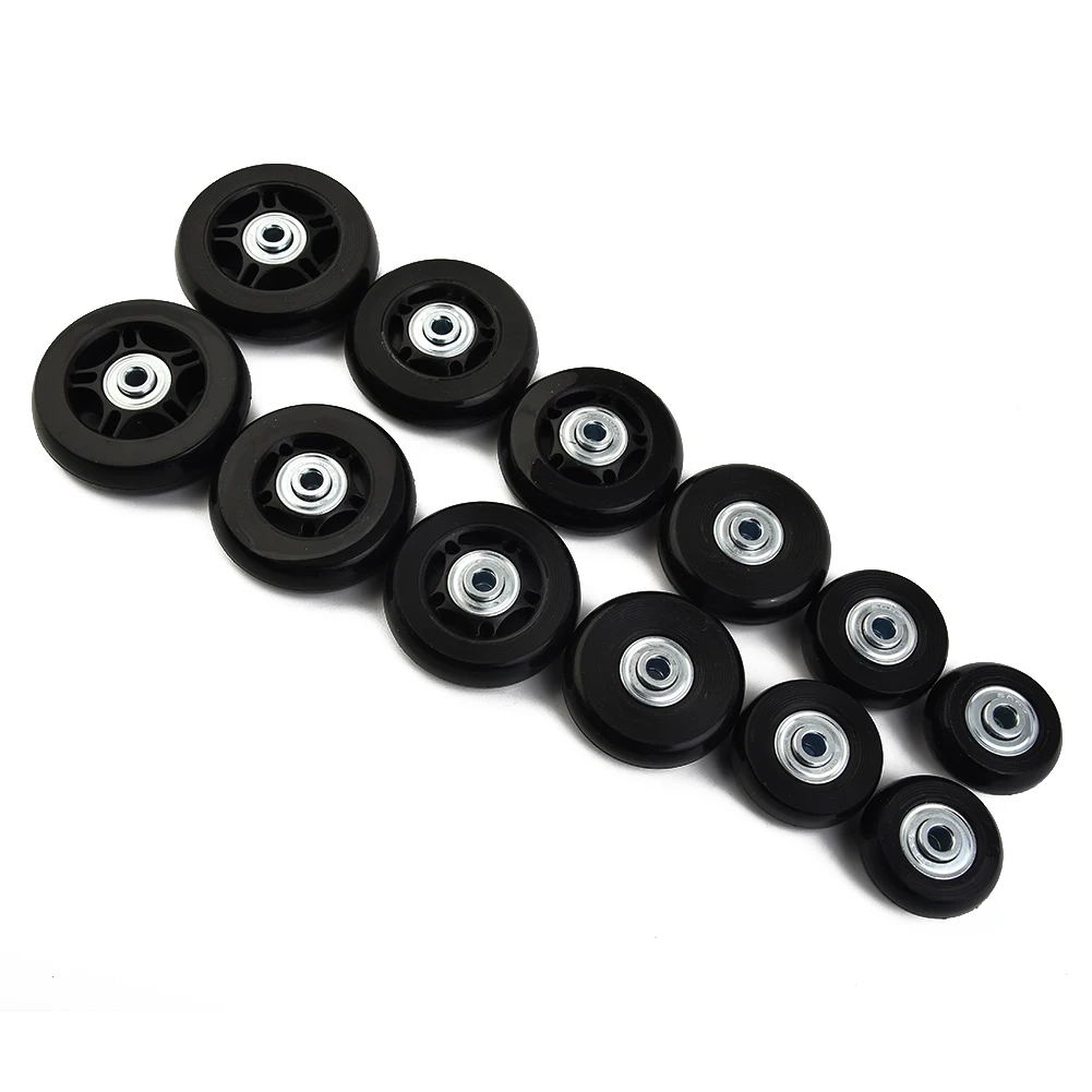 

Practical Office Luggage Wheels Suitcase Wheels Accessories Rubber Metal Wear Black Double Bearing Load-Bearing