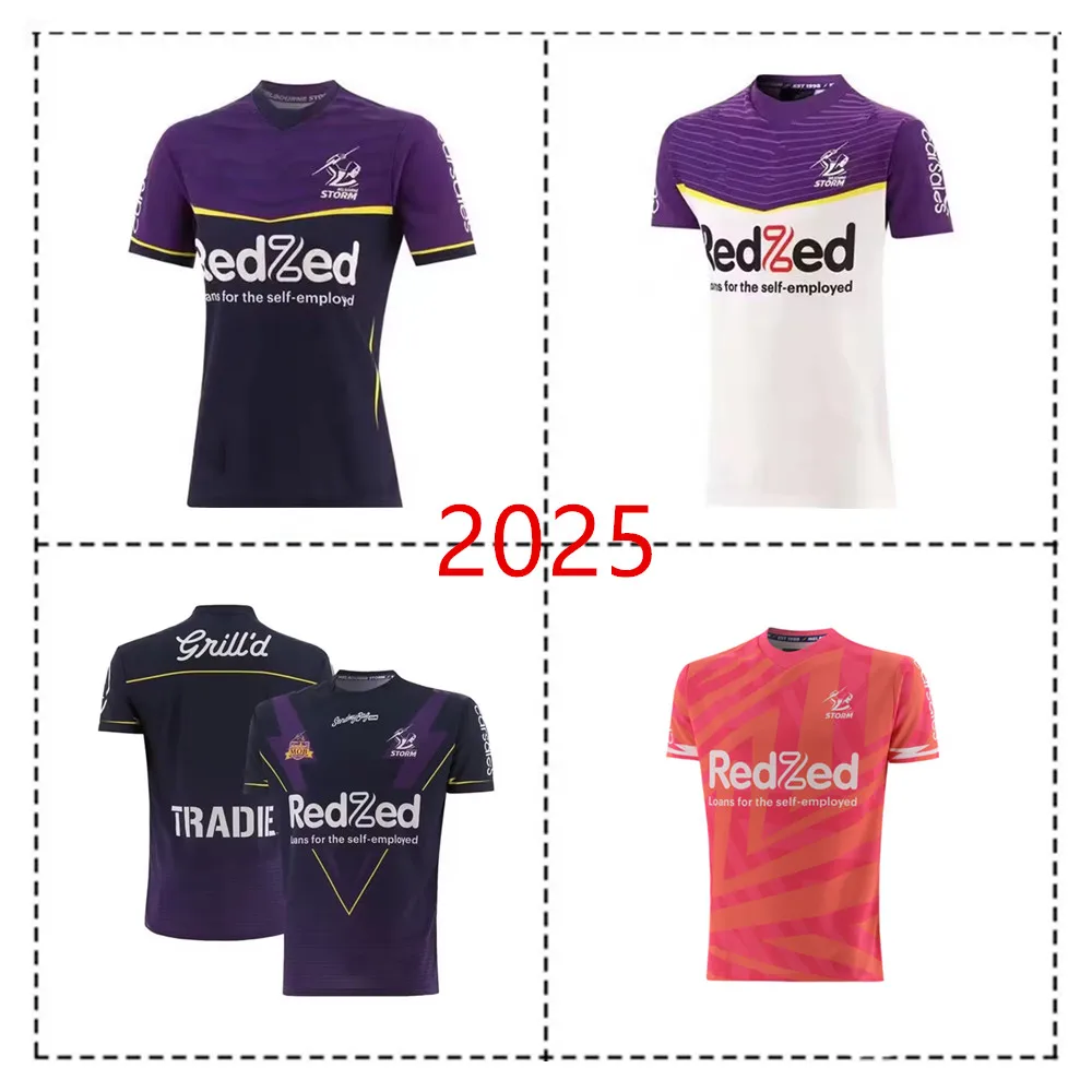 Melbourne storm 2025 Home /Away/ANZAC Rugby Jersey - Tamanho masculino: S-5XL (número de nome de impressão) Qualidade superior