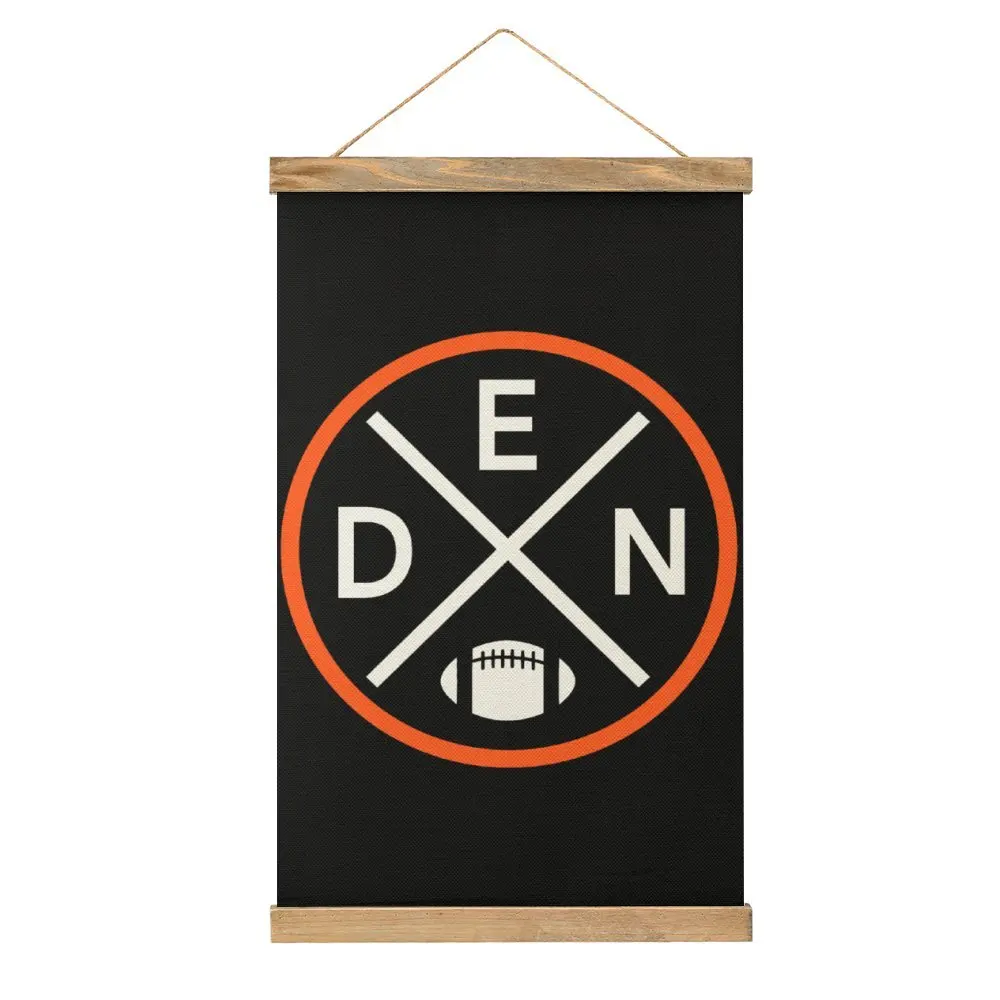 

Novelty Retro Denver Football Emblem Vintage DEN Classic Canvas Hanging Picture Wall Decoration Nerd Living Room Draw Style De