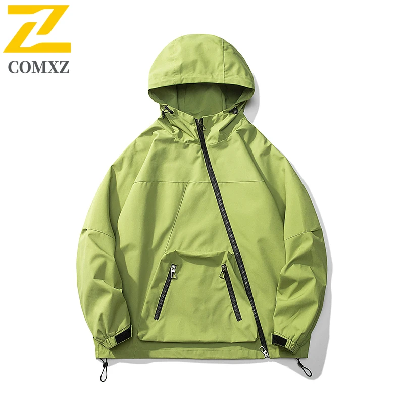 

2025 Detachable Hood Windproof Jacket for Hiking Outdoor Waterproof Raincoat Men Women Sportswear Lightweight Travel Windbreaker