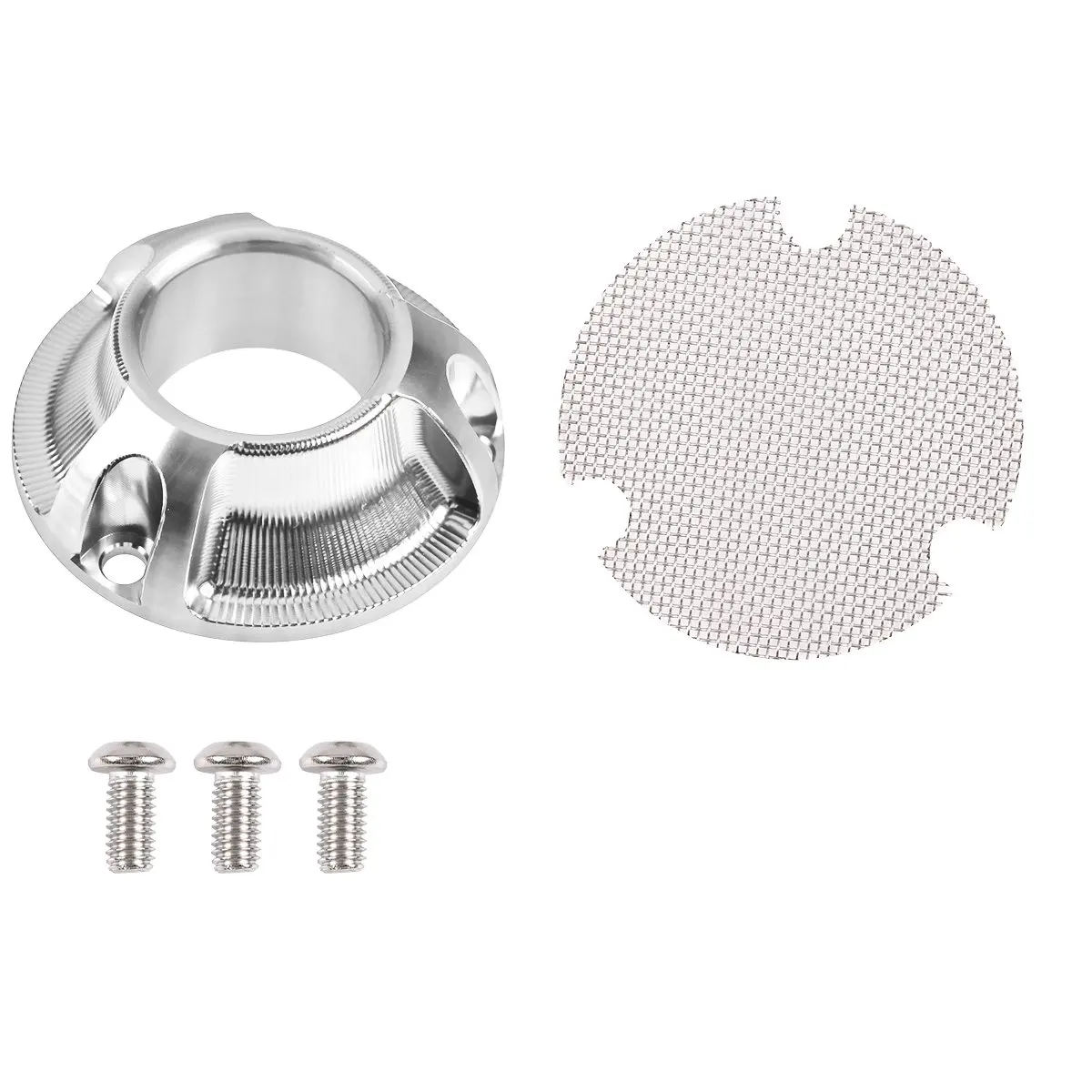 Exhaust Power Tip w/ Spark Arrestor Screen Aluminum Alloy Billet Silver For Honda CRF50F CRF70F CRF80F CRF100F CRF110F ALL YEAR