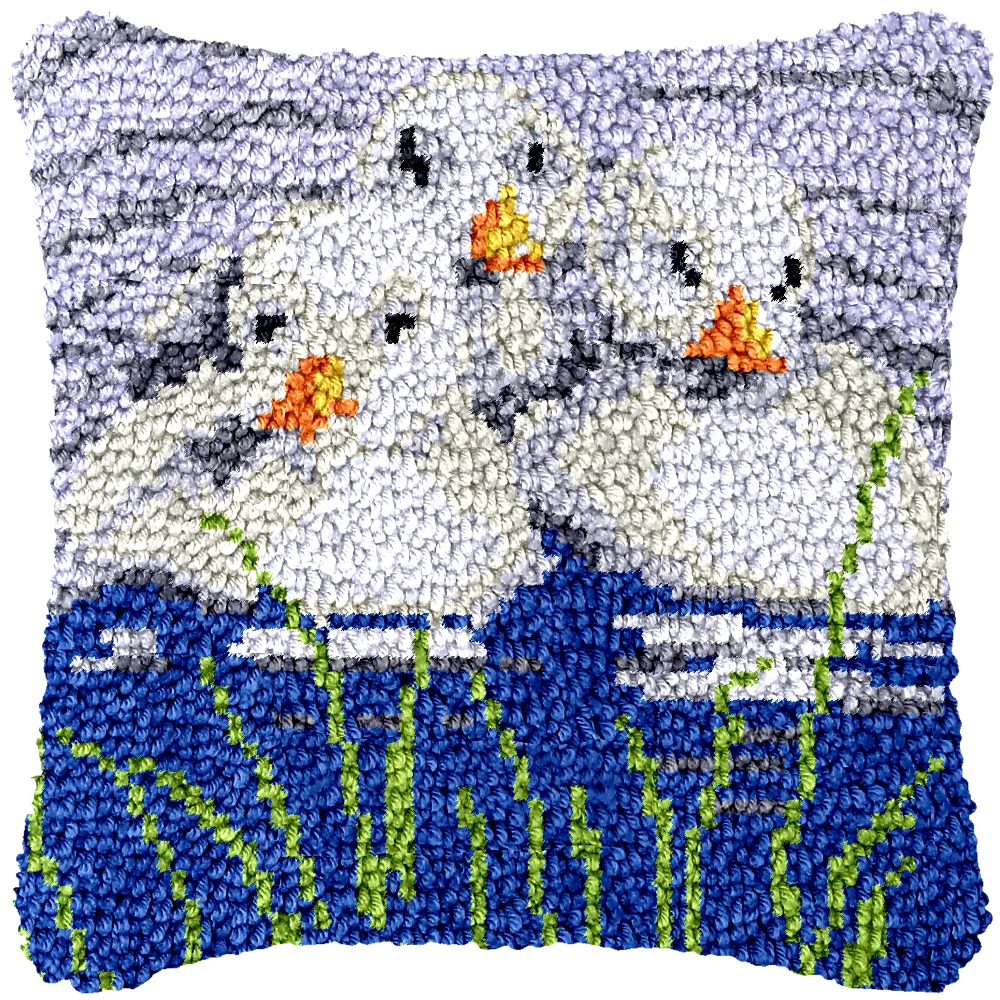 

Наборы крючков с защелкой из холста DUCK 2, незаконченная акриловая пряжа, подушка для вышивания, ковер для вышивки крестиком