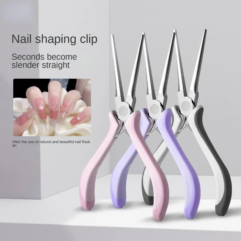 Acrylic Nails Pincher Quick Building Extension Tips Clips Manicure Tools Nail Shaping Tweezers C Curve Pinching Tool UV Gel Mold