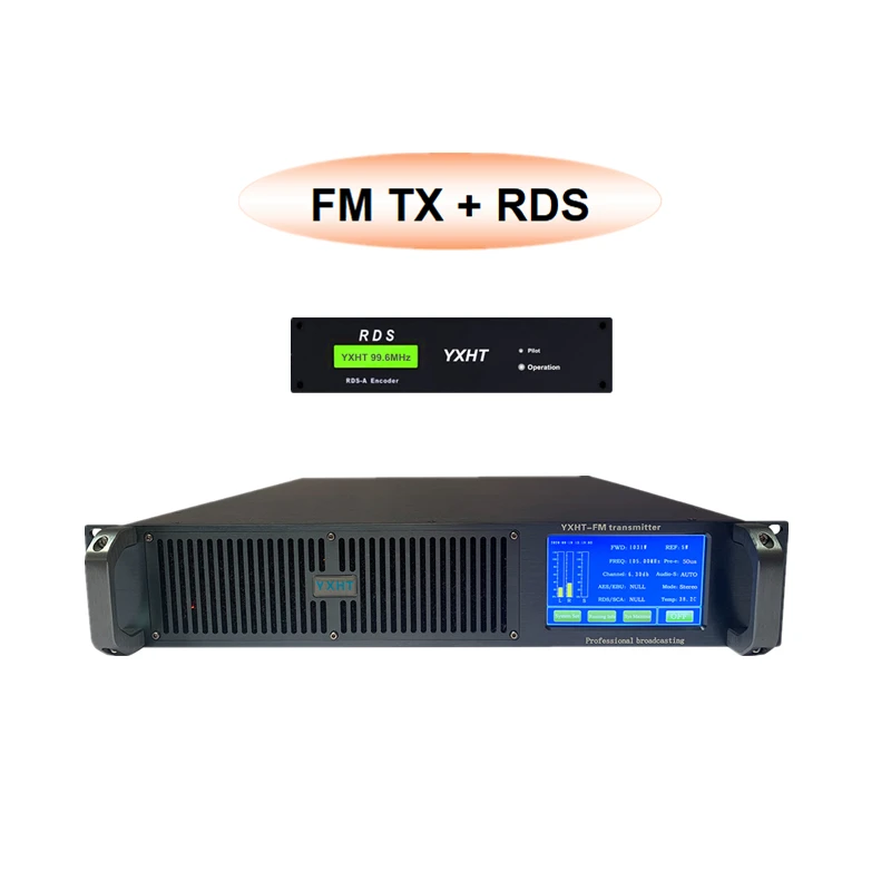 

YXHT-2, 1.5KW FM Transmitter + RDS Encoder Total Two 1500 Watts Stereo Broadcast Equipments For Radio Station