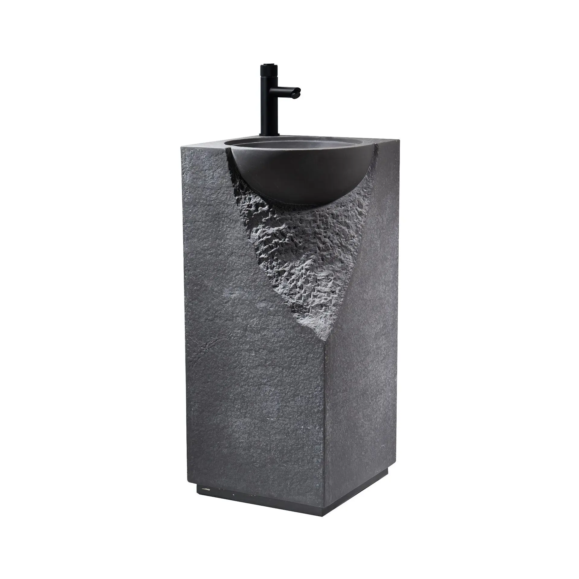 YJQ column basin creative artificial stone integrated wash basin balcony column basin