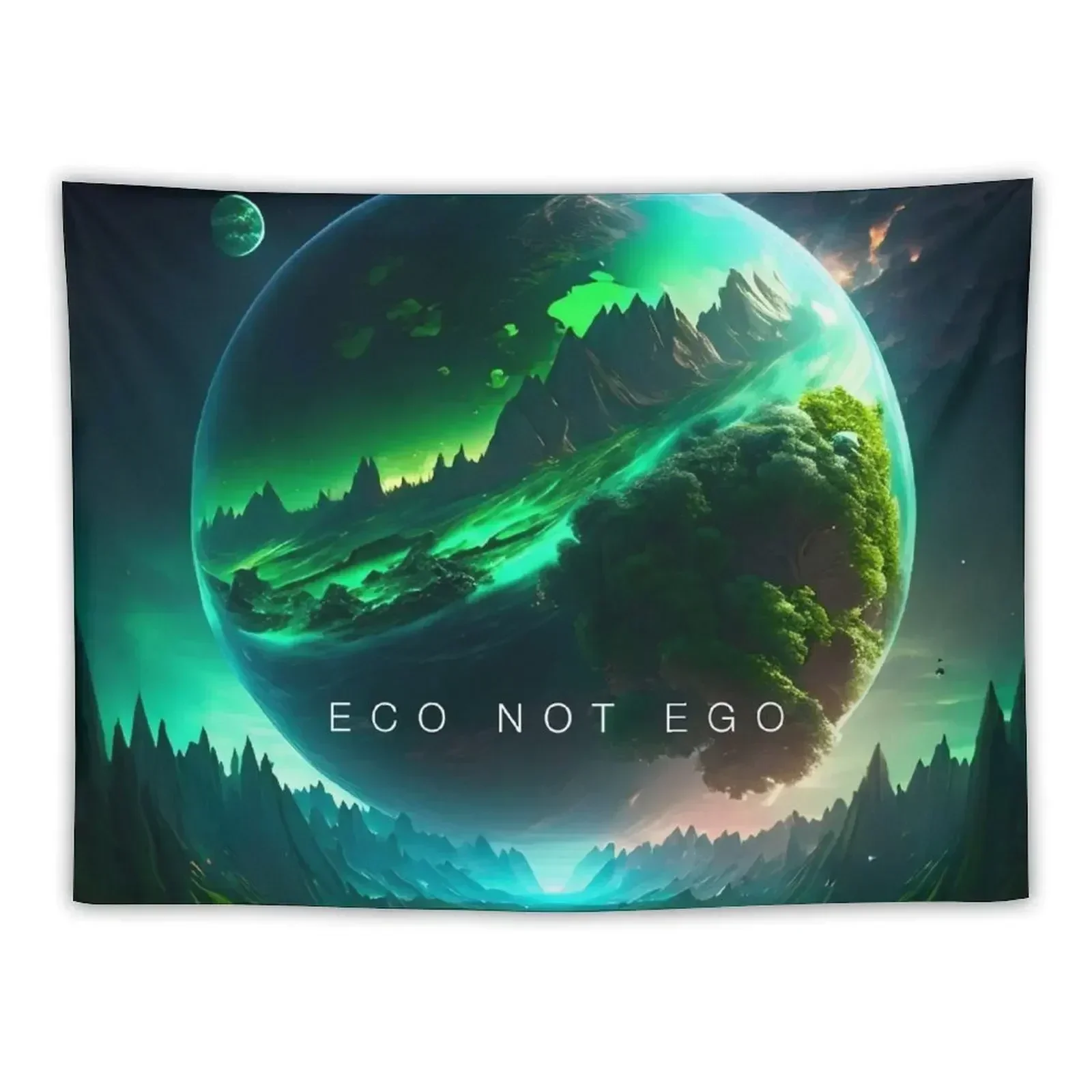 

Eco Not Ego - Emergencia climática Tapestry Kawaii Room Decor Bedrooms Decorations Tapestry