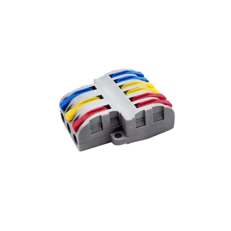 SPL-63 Mini Fast Wire Cable Connectors Universal Compact Conductor Spring Splicing Wiring Connector Push-in Terminal Block
