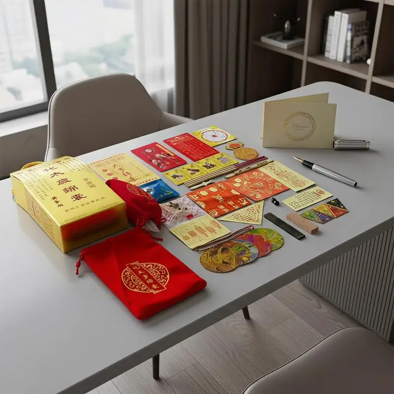 2027 Tai Sui Lucky Bag Feng Shui Prayer Gold Card Exorcism Protection Gift Safe Bring In Wealth Treasure