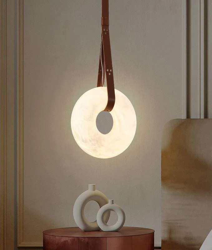 Cross-border Spanish natural marble bedroom bedside chandelier hotel homestay bar restaurant villa personalized belt lamp