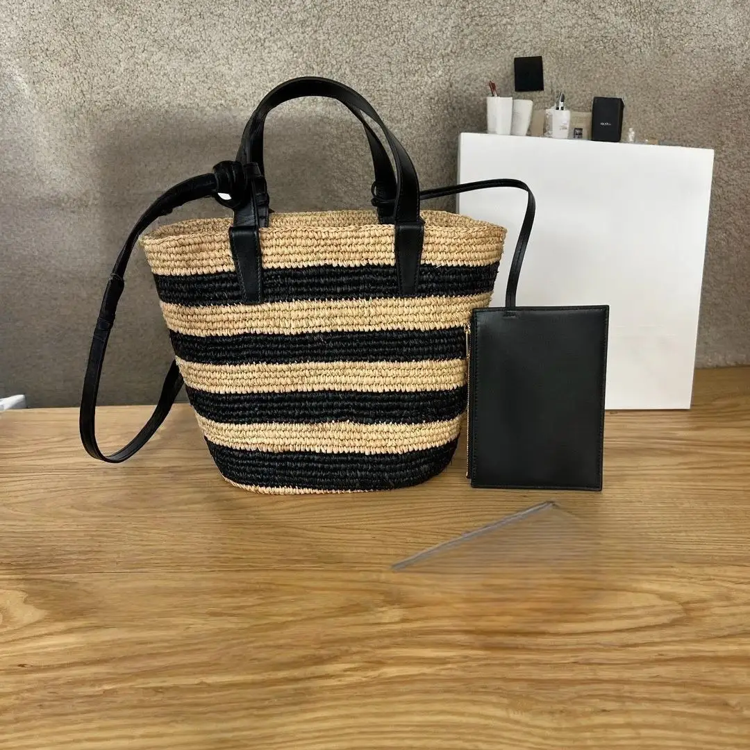 

Beach Vacation Tote Bag Women Straw Handbag Large Capacity Casual Shoulder Bag 2026 Summer Fashion Rattan Woven Basket