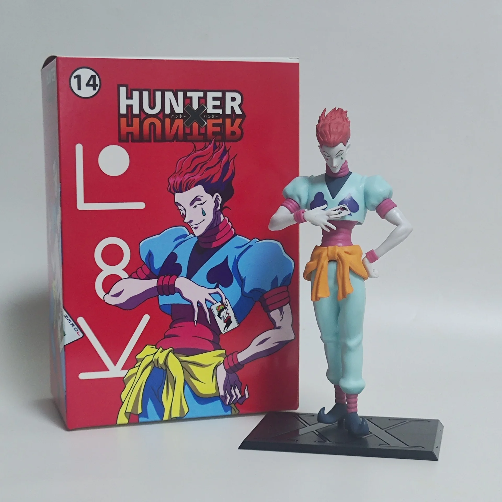 21cm anime hunter × hunter figura hisoka modelo de animação em pé brinquedo presente coleção ornamentos decorativos pvc