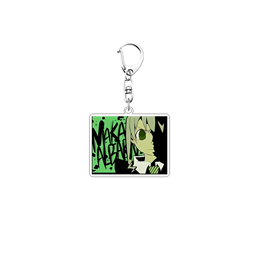 Soul Eater Death the Kid Black Star 6CM Cute Anime Acrylic Stand Bag Charm Car Keychain Decorations Bag Body Kit Fans Gift