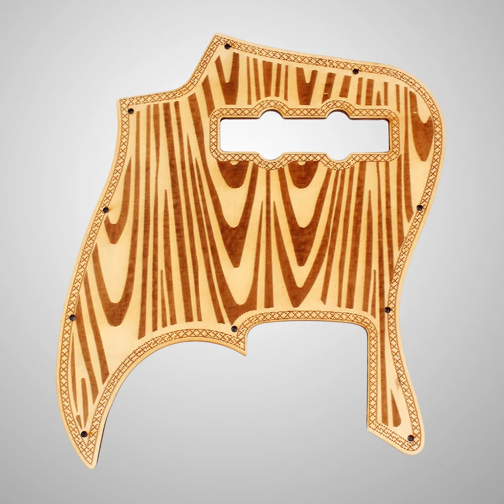 

Wavy Pattern Guard Plate Electric Guitar Guitars Rearview Mirror Bamboo