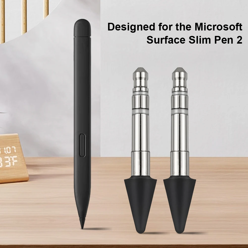 

2Pcs Replacement Tips 4096 Levels Pressure Stylus Tips High Sensitivity for Microsoft Surface Slim Pen 2