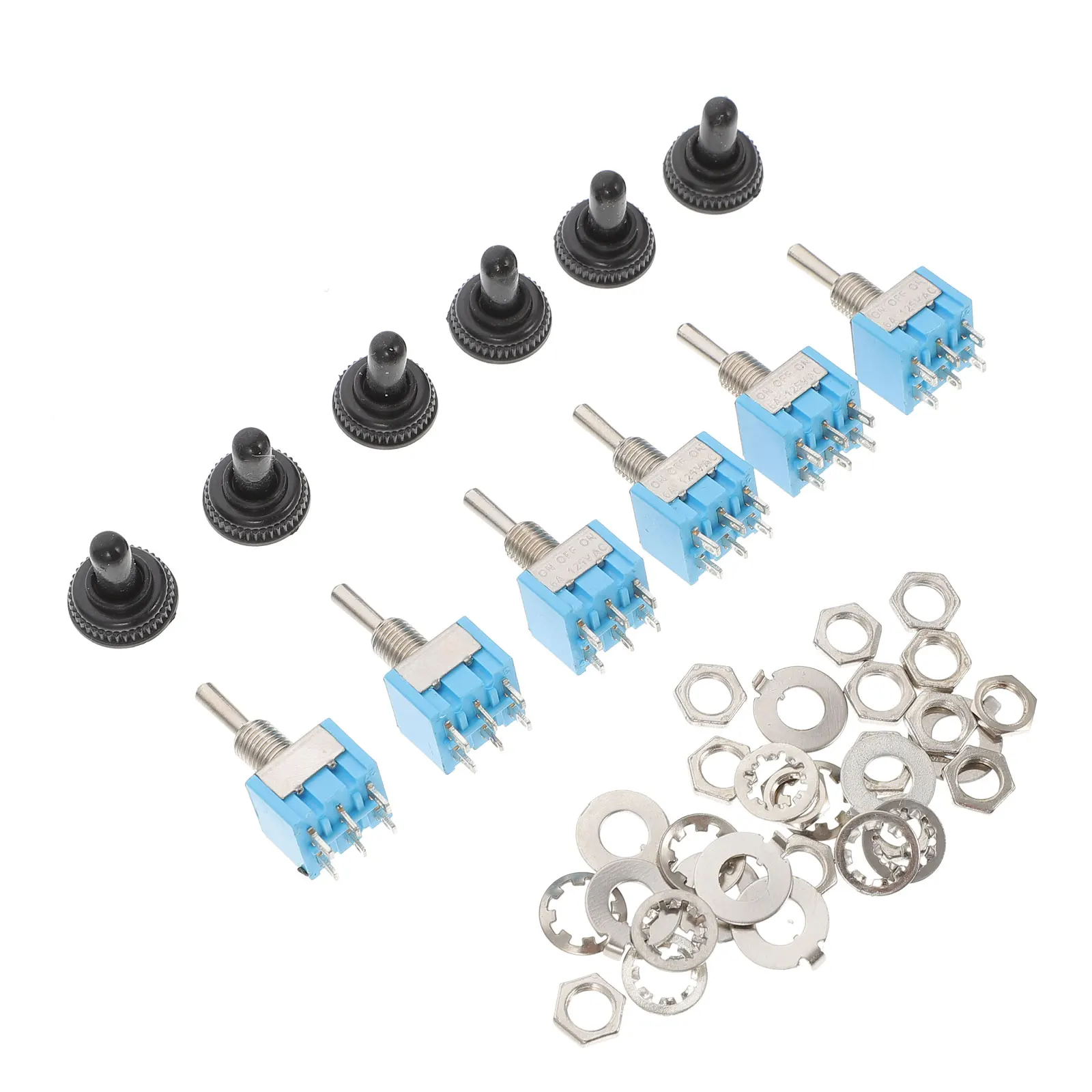 

6pcs Toggle Switch Heavy Duty Rocker Arm Waterproof Pin Car Boat Momentary Iron Marine Electrical Equipment Product