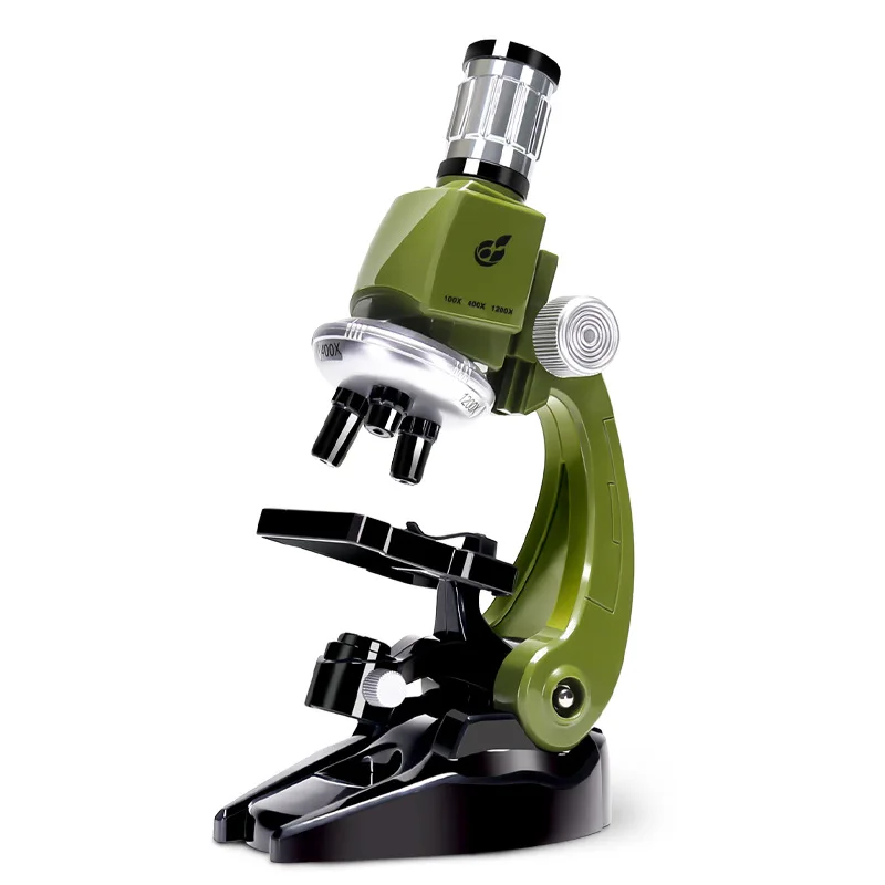 Children's Science and Education Microscope 100X-1200X Science Experiment Microscope Set LED Student Biological Microscope