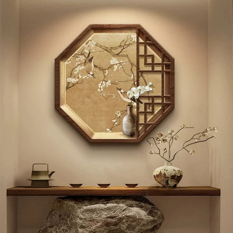 Entryway decorative paintings, new Chinese-style living room hanging paintings tea room atmosphere and high-end arrangement