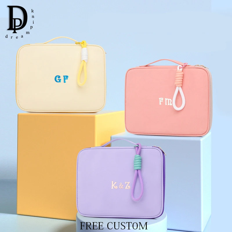 Fashion Portable Customized Laptop Bag Luxury Embroidery Letters Business Large Capacity Briefcase 10 13 15 Inch Computer Case