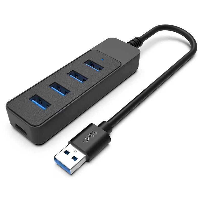 5 منافذ USB عالية السرعة محول الكمبيوتر المتوسع HUB مع مصباح ليد متعدد نوع C الفاصل لأجهزة الكمبيوتر المحمول USB-C اللوحي