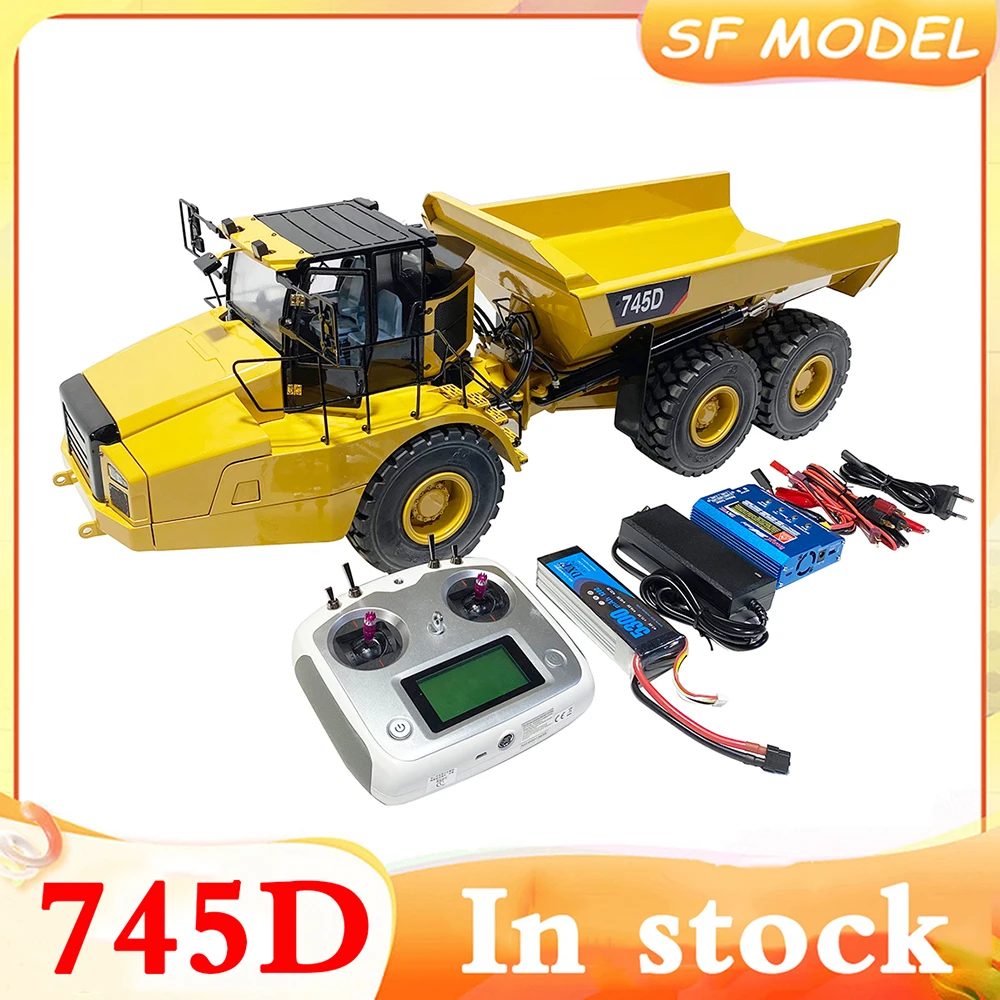 In Stock 1/14 RC Truck 745D Hydraulic Articulated Truck 6*6 Metal Hydraulic Model Hinged Model Truck with Battery RC Car Toy