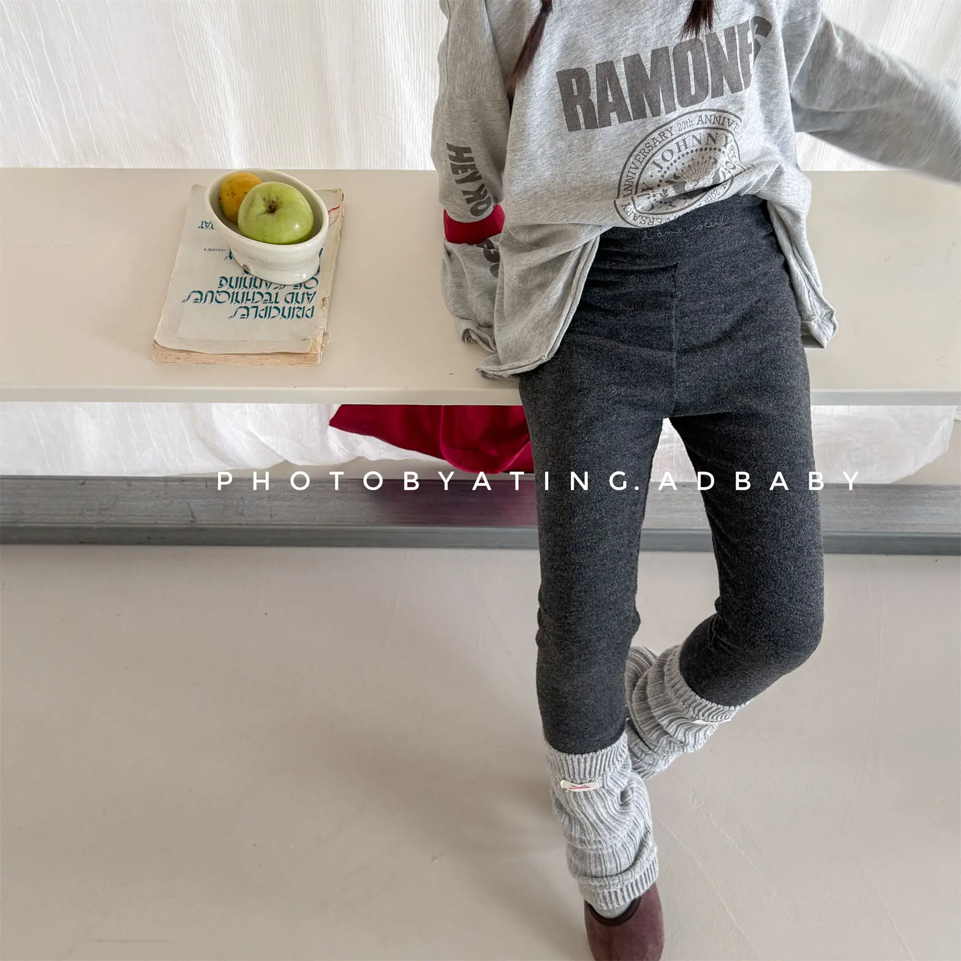 2026 Autumn New Children Solid Leggings Kids High-waisted Pants Girls Cotton Leggings Baby Trousers Toddler Clothes