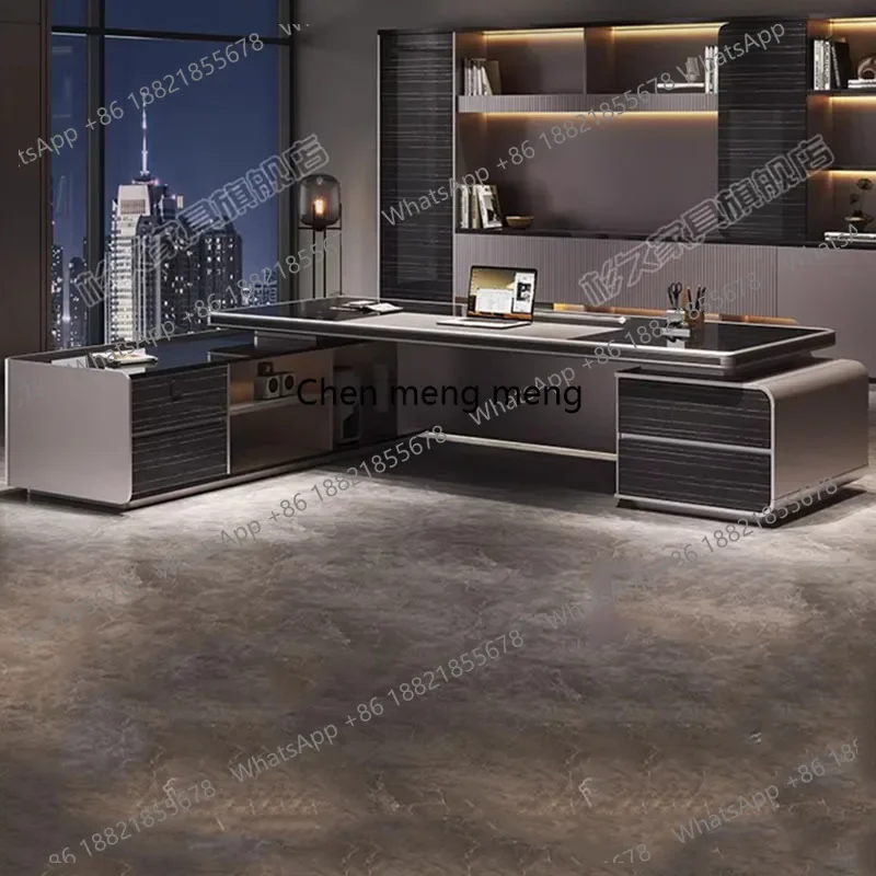 F150 Conference Modern Office Desk Wooden Computer Reception Aesthetic Office Desk Decoration Display Meuble Bureau Home Furnitu