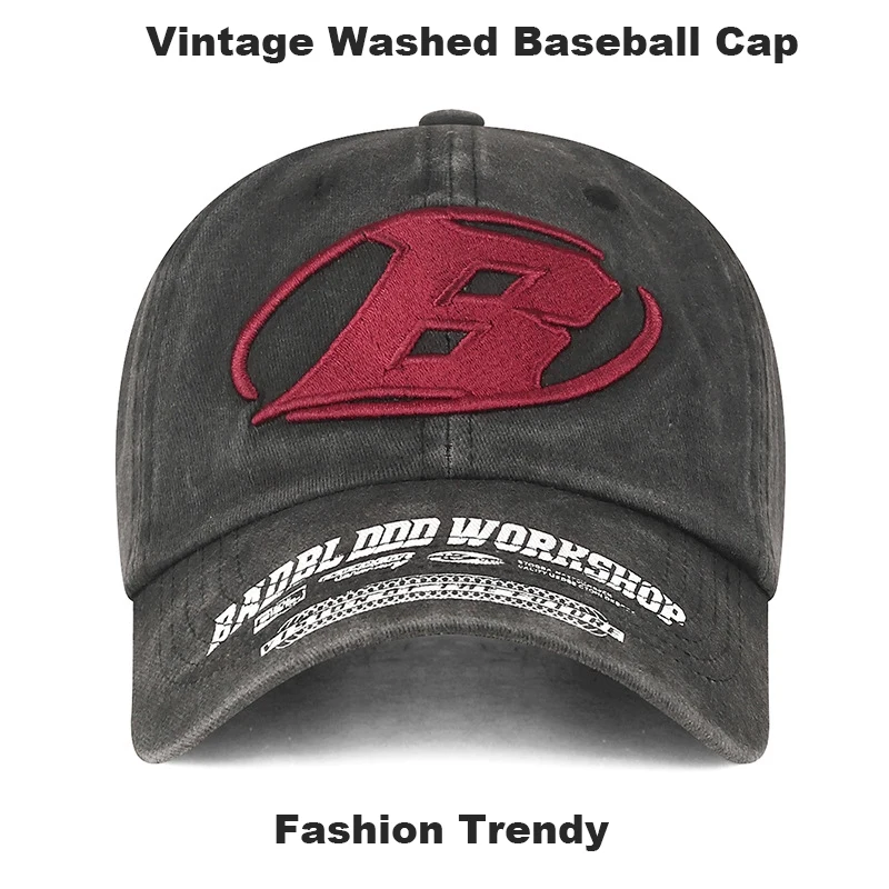 New Arrival Vintage Washed Distressed Baseball Cap Couple Versatile Faded Soft Top Outdoor Casual Sun Hats