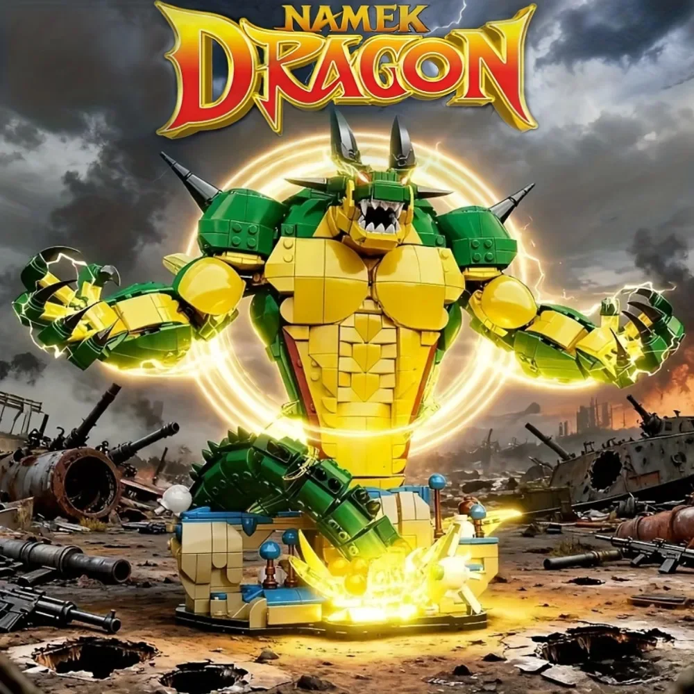 

Креативный набор строительных блоков с драконом, 1907 шт., игрушки в стиле аниме, настольное декоративное украшение, коллекционная строительная игрушка с декоративными