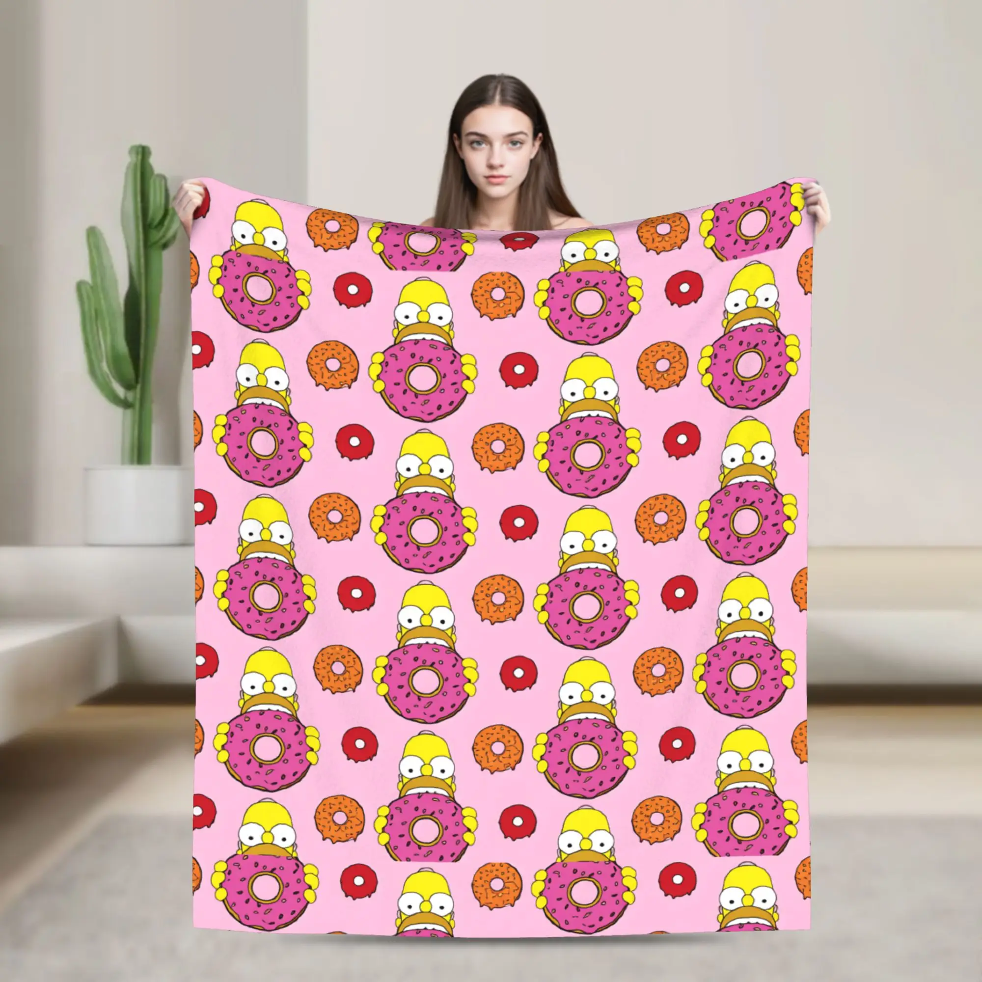 Blanket The S-Simpsons Decorative Flannel Throw Blanket For Living Room Warm Soft Customized Quality Bedspread Birthday Gift