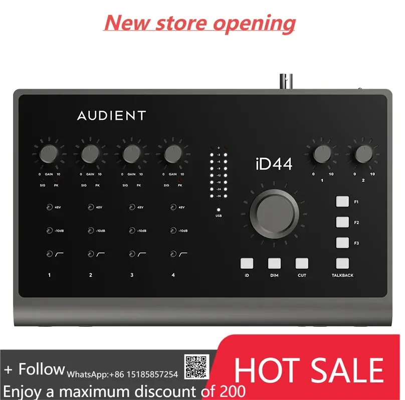 

Audient ID24 ID44 MKII USB external audio interface sound card musical instrument recording arrangement