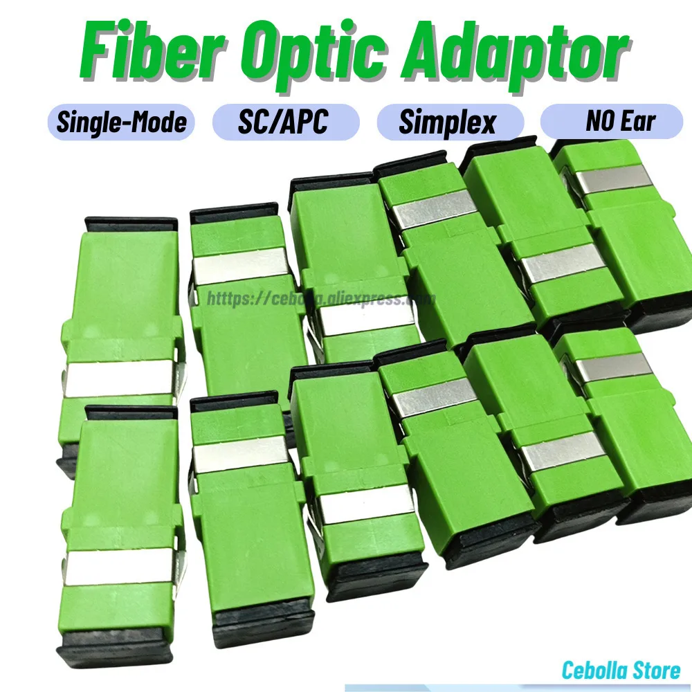 Optical Fiber Connector Flange SC/APC UPC Single Mode Head Coupler Square Joint Adapter No Ear Fiber Optic Flange