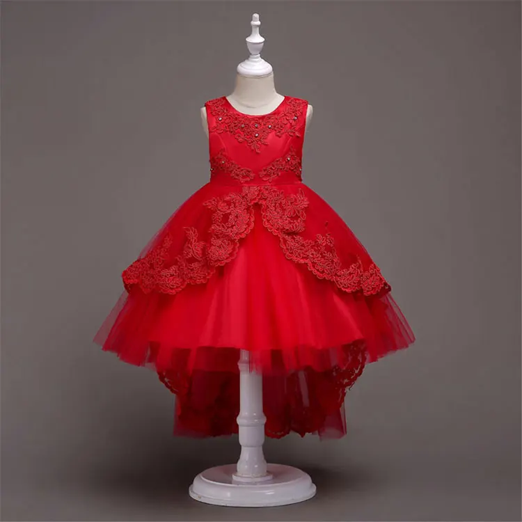 137 Four Seasons Princess Dress for Girls Fashion Kids Flower Girl Dresses Polyester Sleeveless Children Clothing Girls Dresses