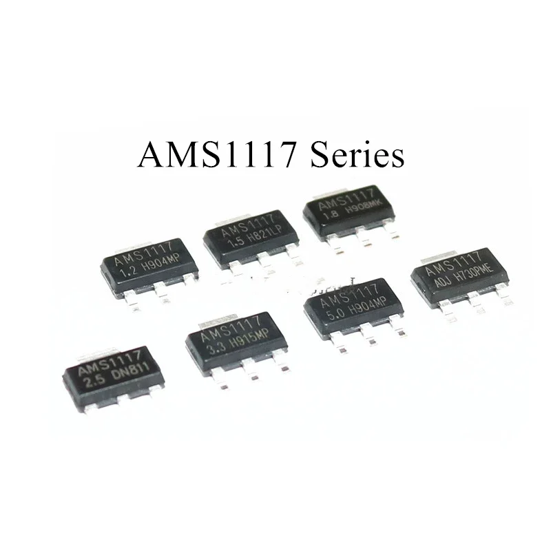 (20PCS) AMS1117-1.2 AMS1117-1.5 AMS1117-1.8 AMS1117-2.5 AMS1117-3.3 AMS1117-5.0 AMS1117-ADJ SOT - 223 voltage regulator chip