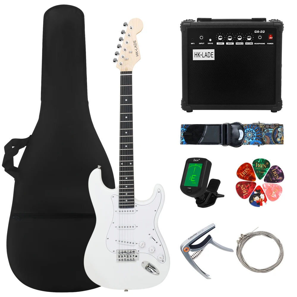 HK·LADE 39 Inch 22 Frets Electric Guitar 6 Strings Maple Body Rosewood Fingerboard Guitarra With Bag Guitar Parts & Accessories