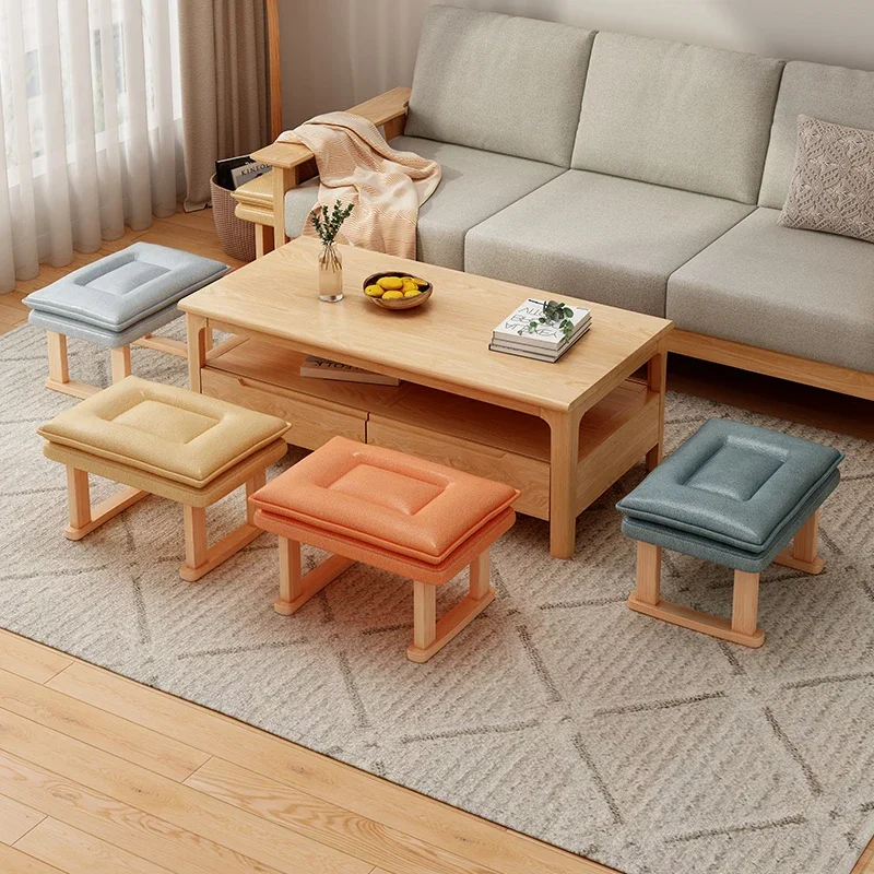 Shoes Changing Chair Office Work Station Light Nordic Ottoman Modern Living Furniture Minimalism Foot Stool Pedal Low Sofa