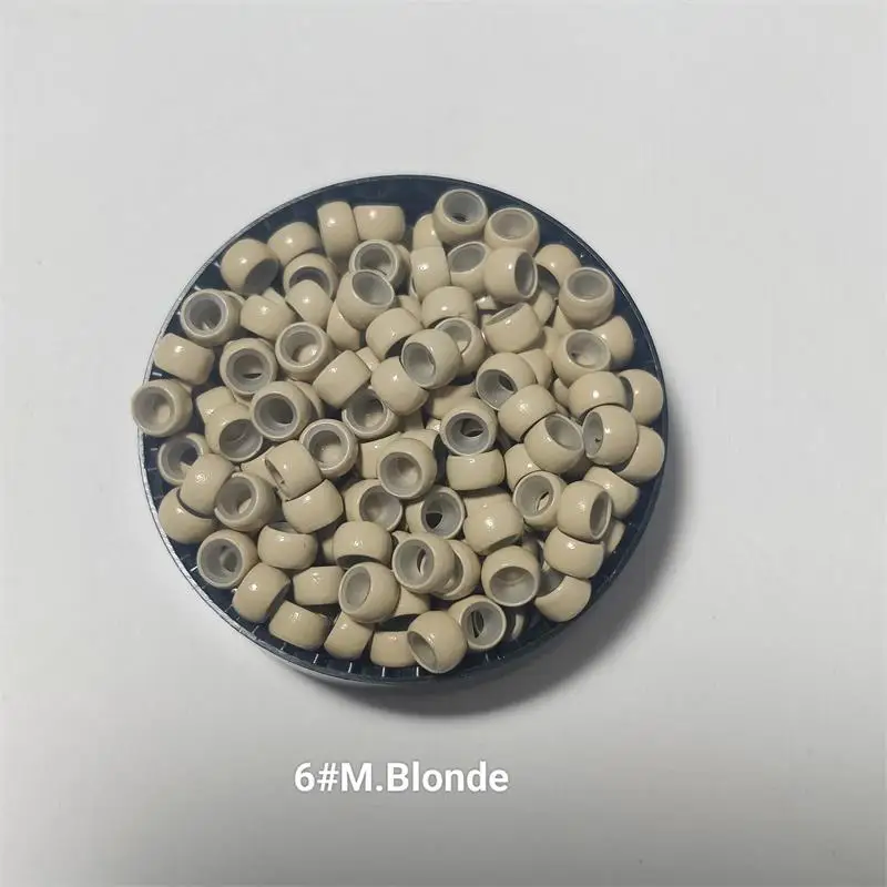 200 Stück/Packung 4,0mm Silikon-Nano-Ringe für Nano-Ringe Kupfer mit Silikonbeschichtung Haarperlen Haarringe Haarverlängerungswerkzeuge – Detail 5