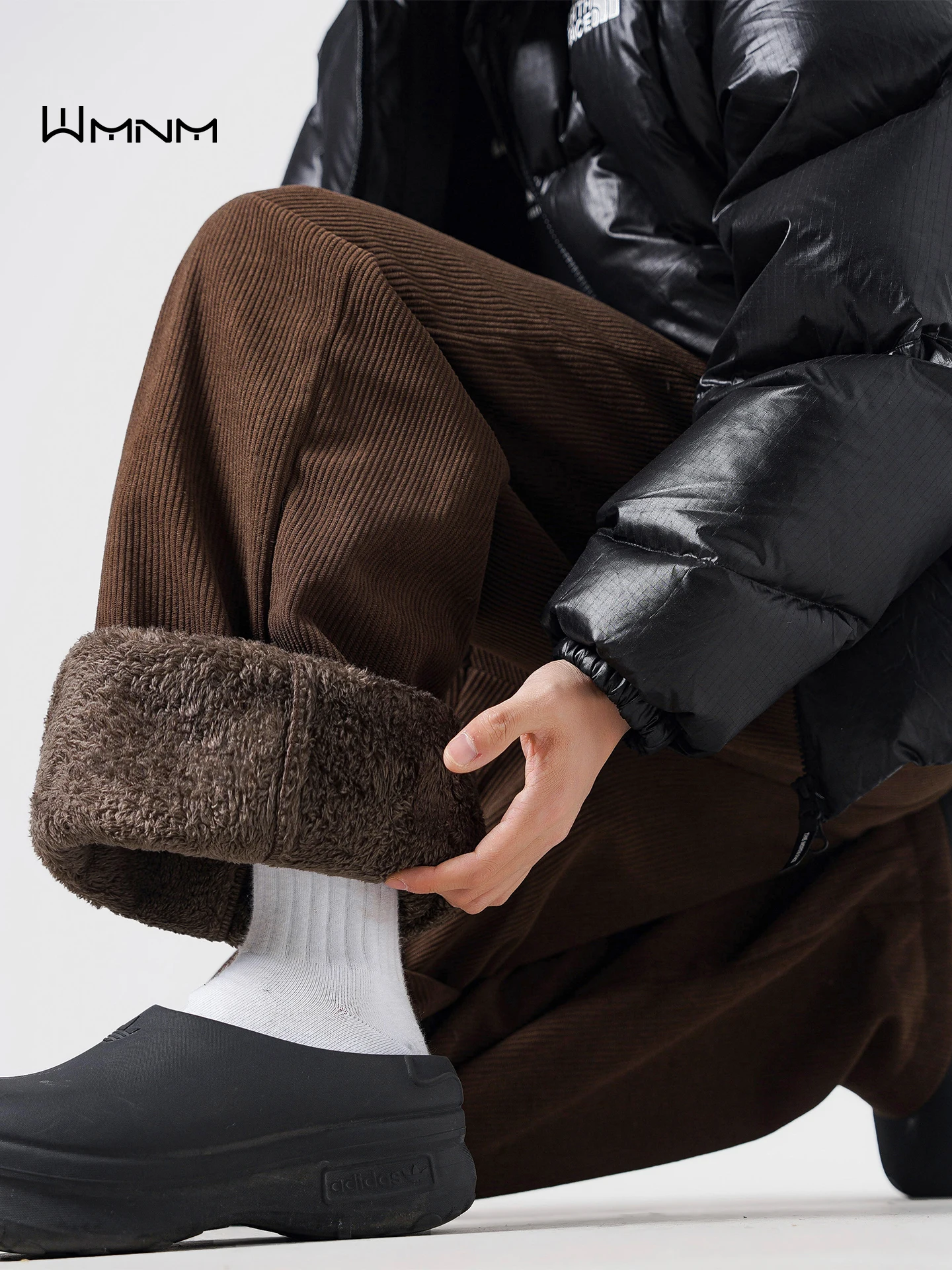 

Утепленные вельветовые брюки на флисовой подкладке для мужчин, зимние теплые брюки в американском ретро-стиле, с эластичным поясом, прямые штанины